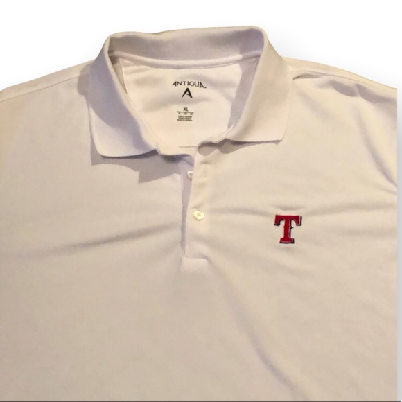 Antigua • Texas Rangers White Polo Shirt - XL - Picture 3 of 12